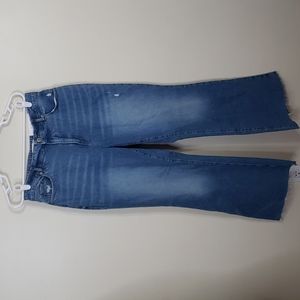 Loft Curvy High Waisted Sandal Flare Jeans